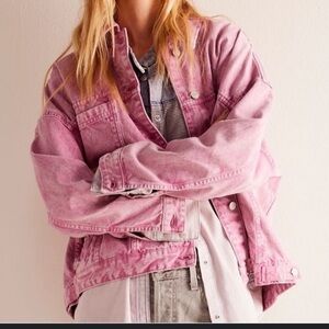 We The Free Ophelia Pink Jean Jacket